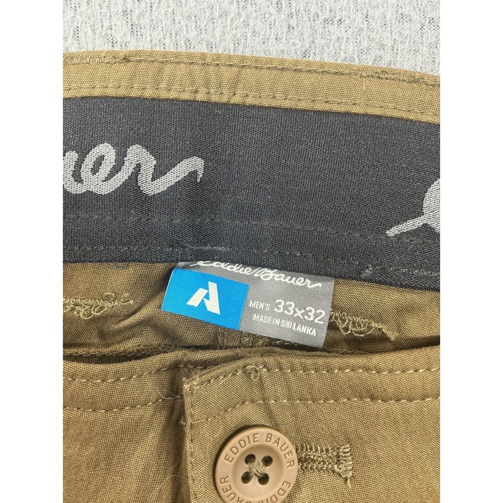 Eddie Bauer First Ascent Pants Mens 33x32 Brown Cargo Outdoor Hiking Stretch - Picture 7 of 11